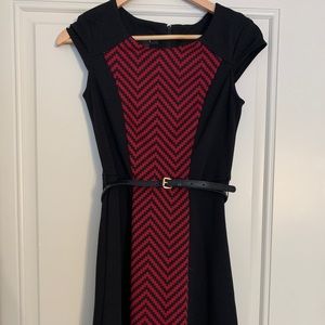 Short Red/Black Work Dress
